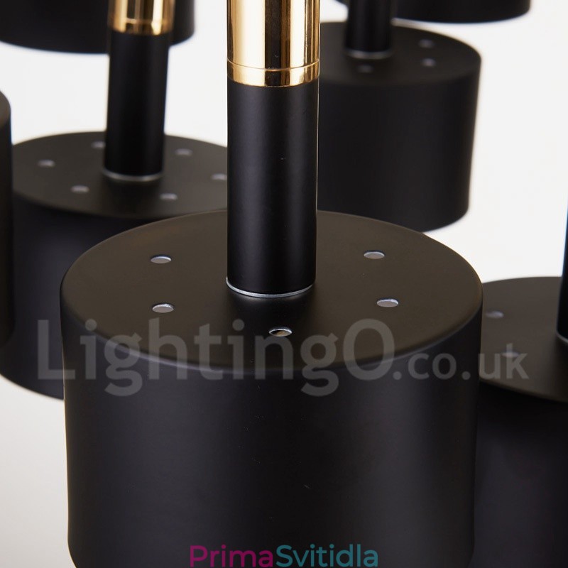 Moderní současná 12 světlá 2patrová lustrová lampa