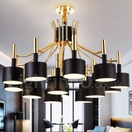 15 Lehká lustrová lustrová lampa se 2 úrovněmi v moderním moderním stylu
