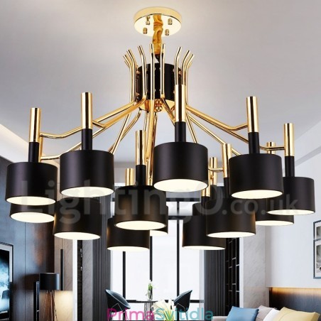 15 Lehká lustrová lustrová lampa se 2 úrovněmi v moderním moderním stylu 15 Lehká lustrová lustrová lampa se 2 úrovněmi v moderním moderním stylu