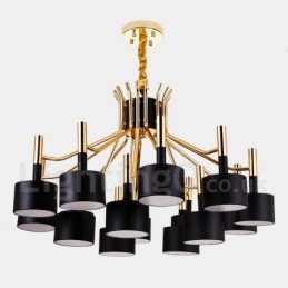 15 Lehká lustrová lustrová lampa se 2 úrovněmi v moderním moderním stylu