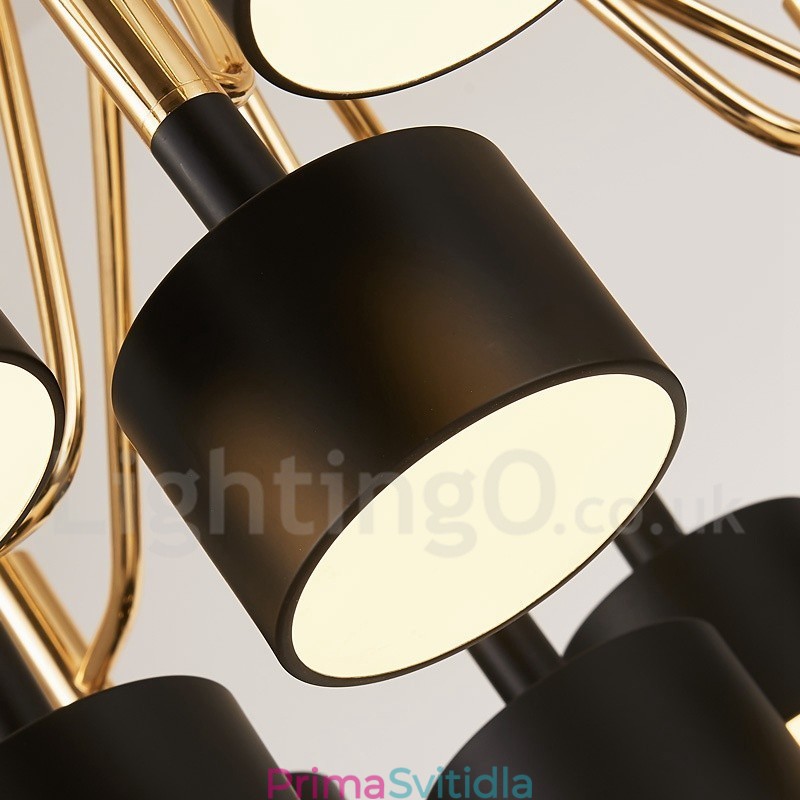 15 Lehká lustrová lustrová lampa se 2 úrovněmi v moderním moderním stylu