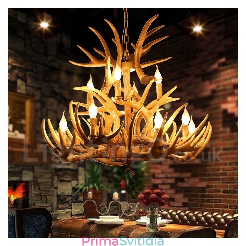 Vintage Country 12 Light Lustr Light