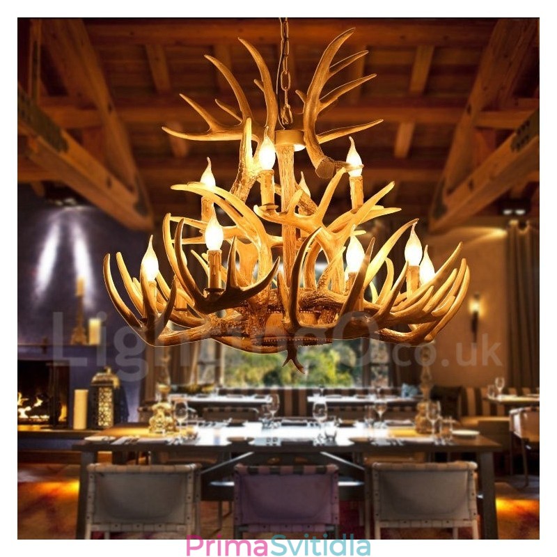 Vintage Country 12 Light Lustr Light