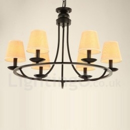 Jednopatrová lustrová lampa Country Retro 6 Light