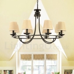 Jednopatrová lustrová lampa Country Retro 8 Light