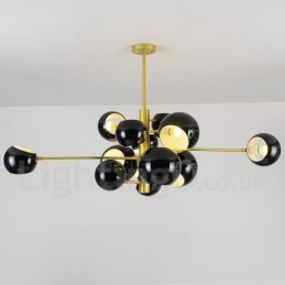 Černá 13 Lehká moderní současná lustrová lampa Light