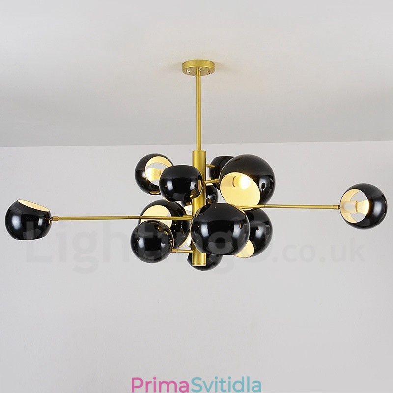 Černá 13 Lehká moderní současná lustrová lampa Light