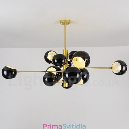 Černá 13 Lehká moderní současná lustrová lampa Light Černá 13 Lehká moderní současná lustrová lampa Light