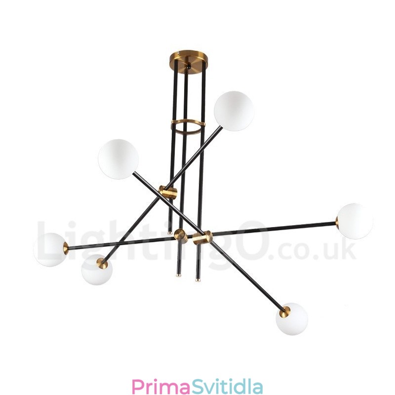 Moderní soudobé lustrové svítidlo se 6 světly
