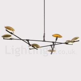 Moderní současná lustrová lampa s 8 světly