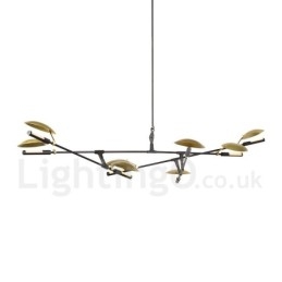 Moderní současná lustrová lampa s 8 světly