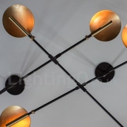 Moderní současná lustrová lampa s 8 světly