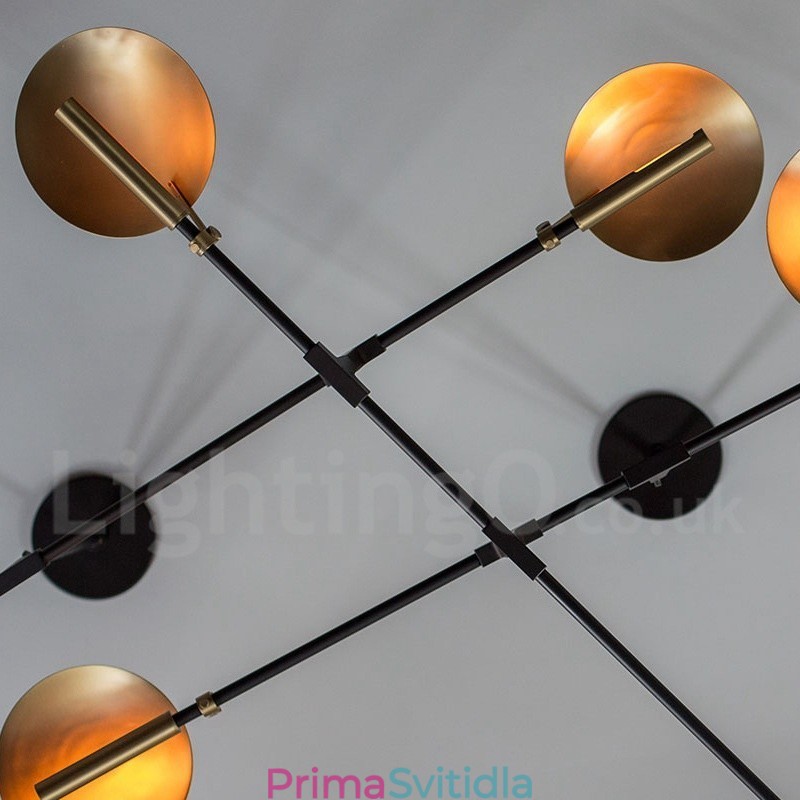 Moderní současná lustrová lampa s 8 světly