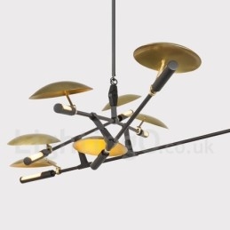 Moderní současná lustrová lampa s 8 světly