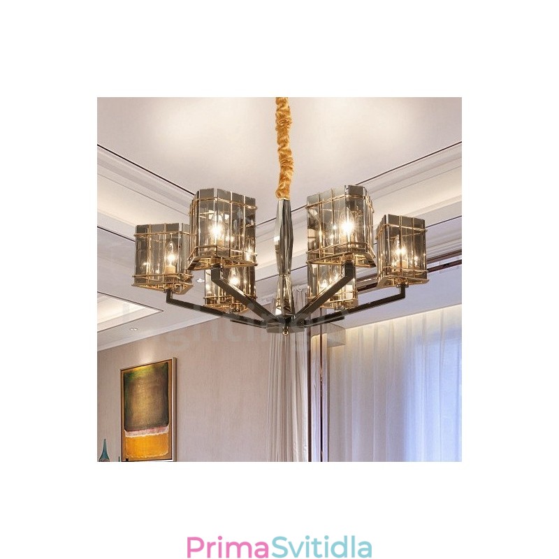 6 Lehké Moderní Současné jednopatrové lustrové svítidlo