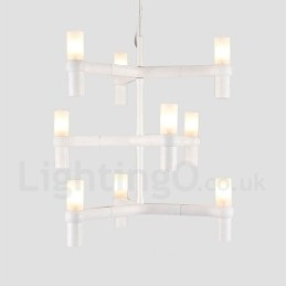 9 Lehká 3patrová moderní současná lustrová lampa Light