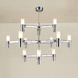 12 Lehká 3patrová moderní současná lustrová lampa Light