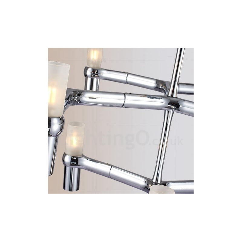12 Lehká 3patrová moderní současná lustrová lampa Light
