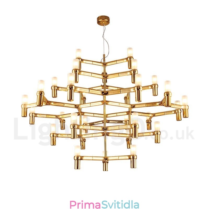 30 Lehká 5patrová moderní současná lustrová lampa Light