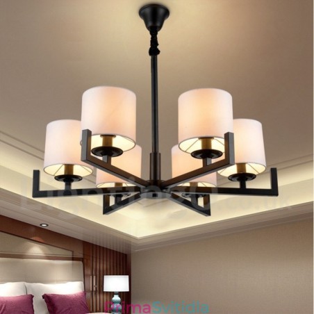 Moderní současná 6 světelná jednovrstvá lustrová lampa Moderní současná 6 světelná jednovrstvá lustrová lampa
