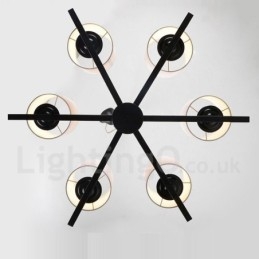 Moderní současná 6 světelná jednovrstvá lustrová lampa
