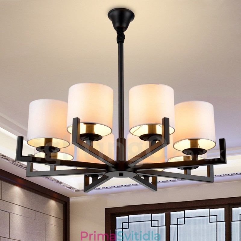 Moderní současná 8 světelná jednovrstvá lustrová lampa