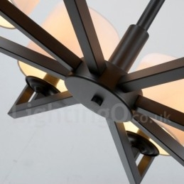 Moderní současná 8 světelná jednovrstvá lustrová lampa