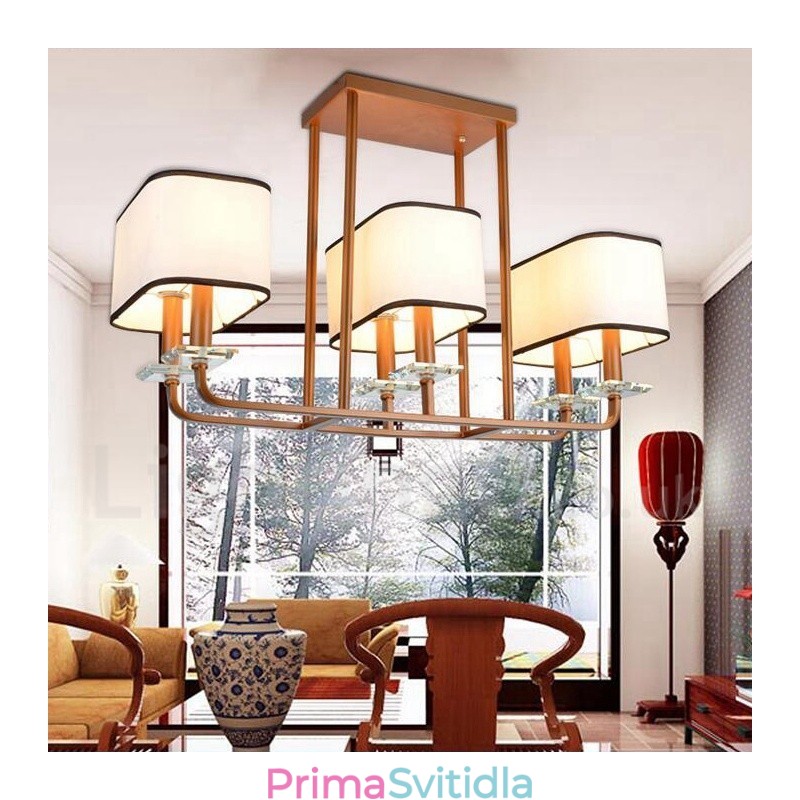 Moderní současná 6-ti světelná jednovrstvá lustrová lampa