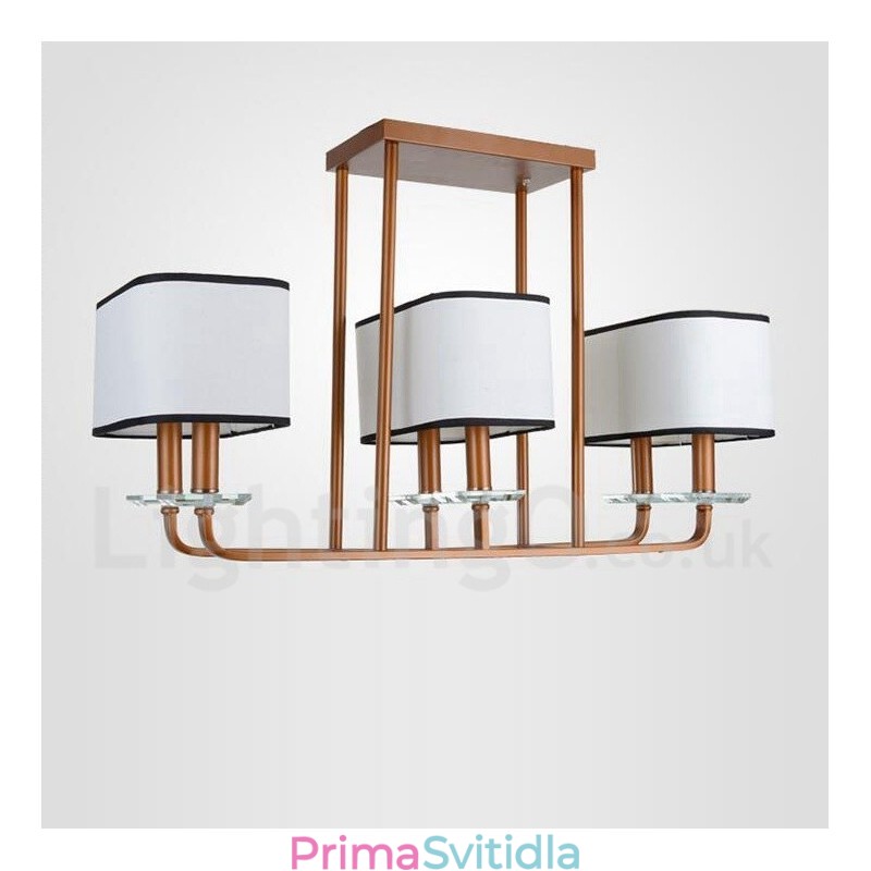 Moderní současná 6-ti světelná jednovrstvá lustrová lampa