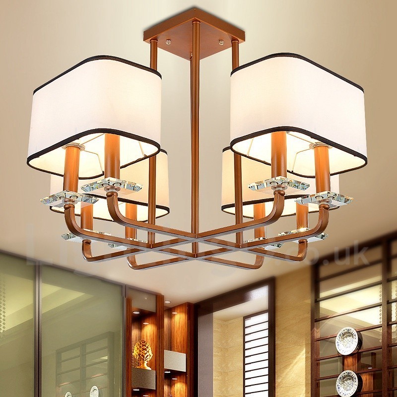 Moderní současná 8 světelná jednovrstvá lustrová lampa