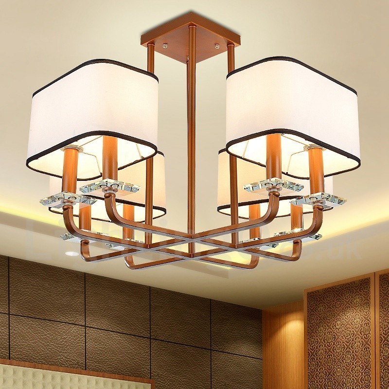 Moderní současná 8 světelná jednovrstvá lustrová lampa