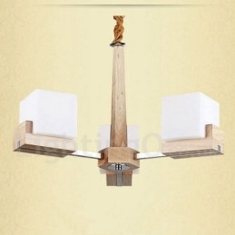 Dřevěná moderní současná 3 lehká jednopatrová lustrová lampa