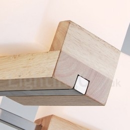 Dřevěná moderní současná 5 světlá jednopatrová lustrová lampa