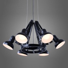 6 Lehká moderní současná jednořadá lustrová lampa