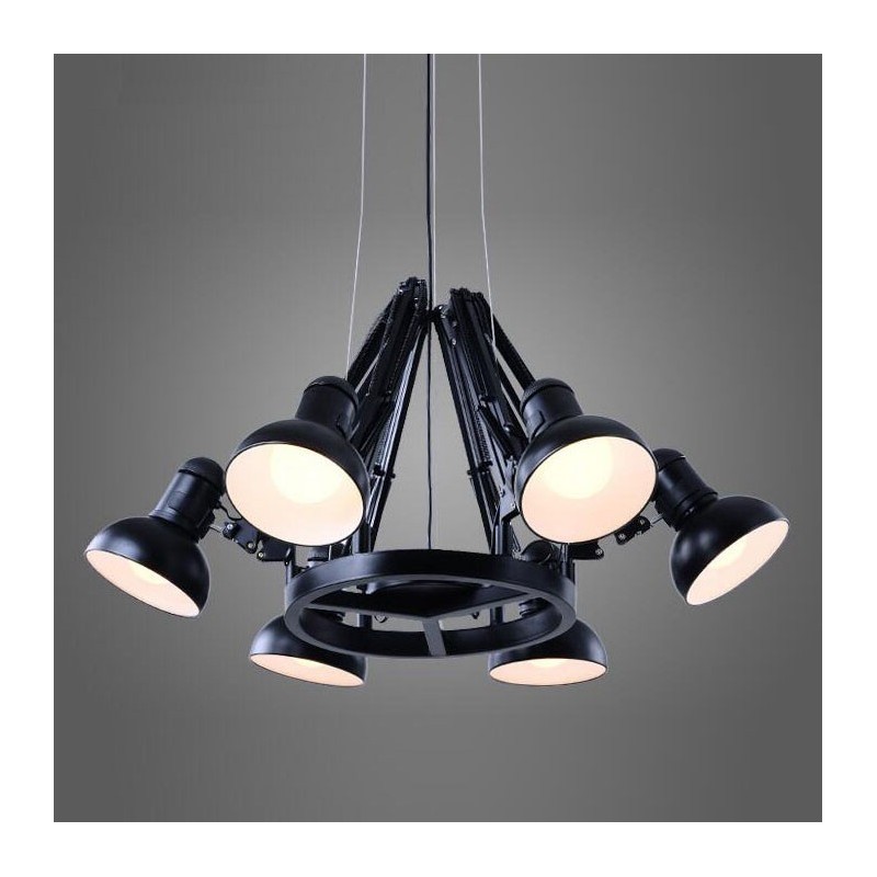 6 Lehká moderní současná jednořadá lustrová lampa