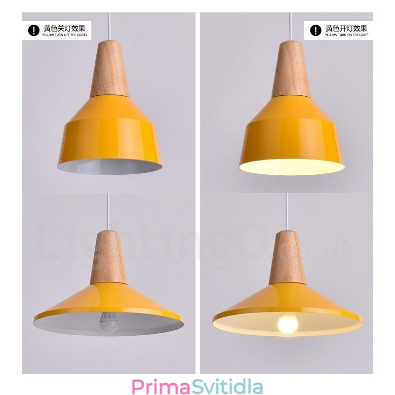 1 Světlo Moderní moderní dřevěné závěsné svítidlo
