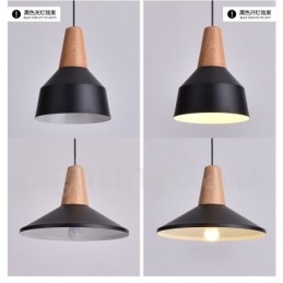 1 Světlo Moderní moderní dřevěné závěsné svítidlo