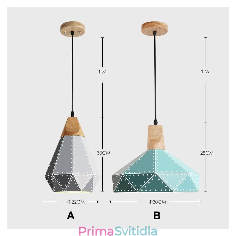 Dřevo 1 Light Moderní současné kovové závěsné svítidlo