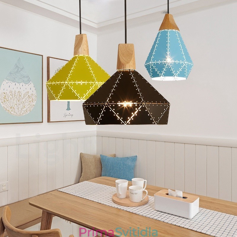 Dřevo 1 Light Moderní současné kovové závěsné svítidlo