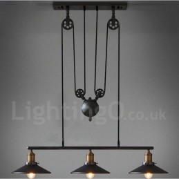 3 Light Country Vintage kovové závěsné svítidlo