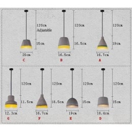 1 Light Vintage Concrte Závěsné svítidlo