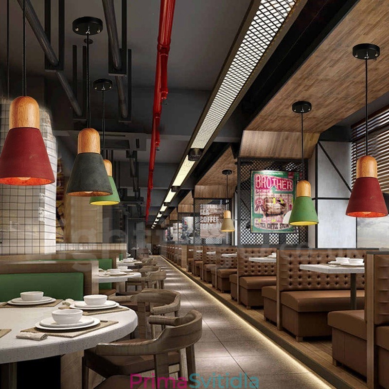 Moderní Contemporary Wood Multi Colors Concrte závěsné světlo