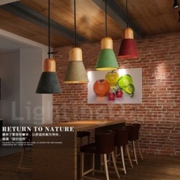 Moderní Contemporary Wood Multi Colors Concrte závěsné světlo