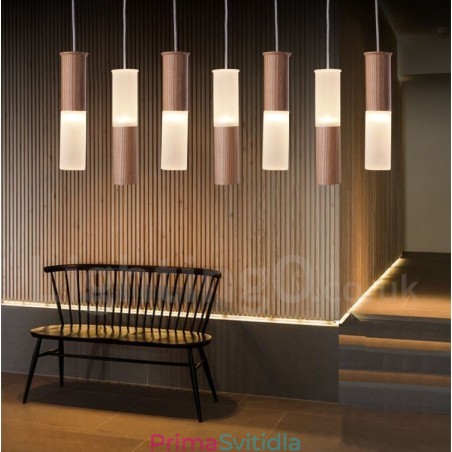 Moderní Contemporary 7 světlé dřevěné závěsné svítidlo Moderní Contemporary 7 světlé dřevěné závěsné svítidlo