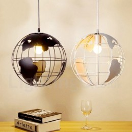 Country Vintage Globe Kovové závěsné světlo