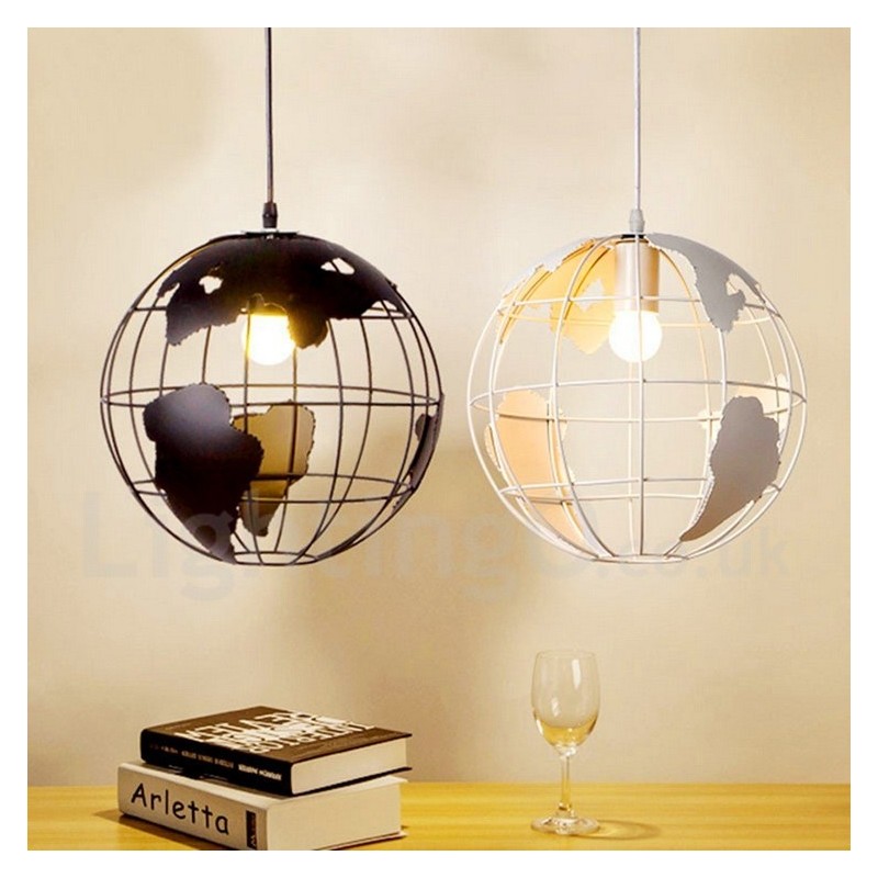 Country Vintage Globe Kovové závěsné světlo