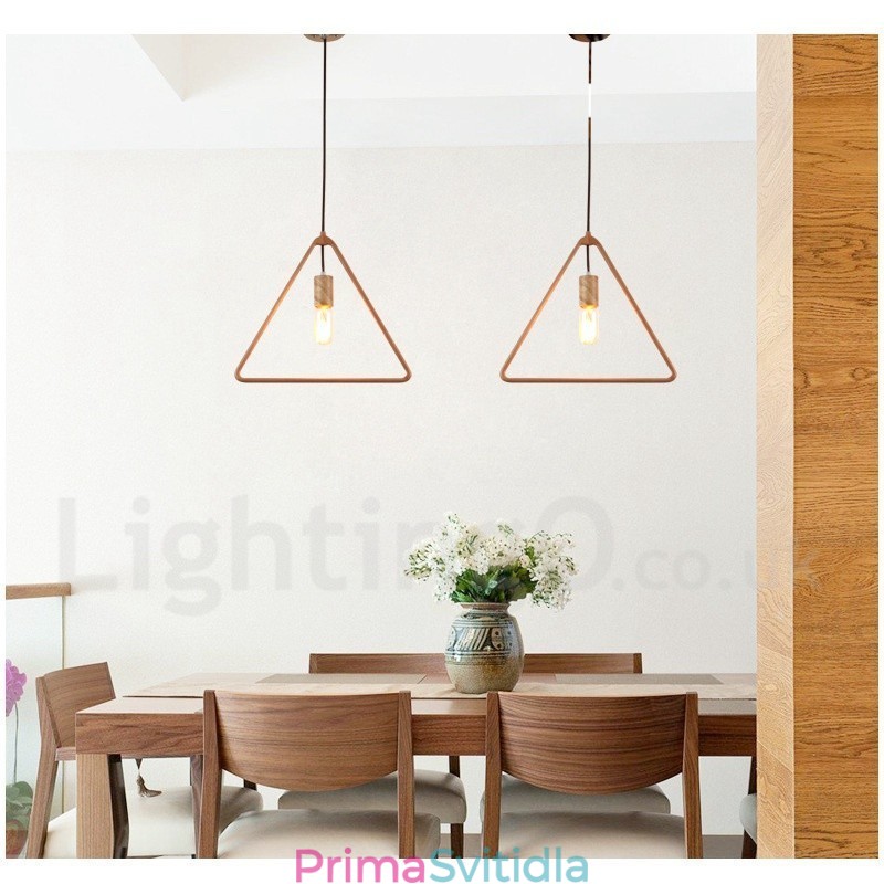 1 Light Rustic Lodge Dřevěné závěsné světlo
