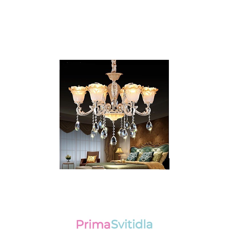 Závěsná lampa European Style Retro Crystal Závěsná lampa Americange