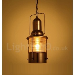 Retro Vintage 1 Light Lucerna Měděné závěsné světlo