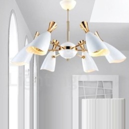 Moderní současná lustrová lampa se 6 světly